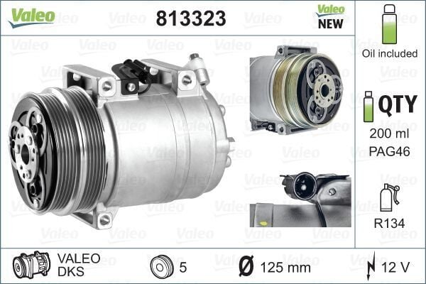 KLIMA KOMPRESÖR - FORD C-MAX. FOCUS 04>11 KUGA I 08>14 1.6 TI VOLVO C30. C70. S40. V50 03> | OEM:1388316-1466258-1476878