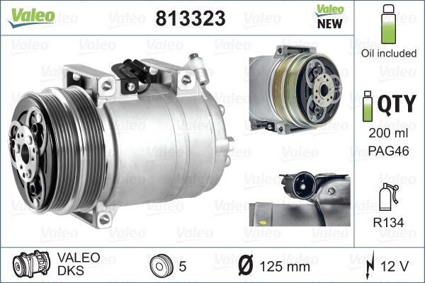 KLIMA KOMPRESÖR - FORD C-MAX. FOCUS 04>11 KUGA I 08>14 1.6 TI VOLVO C30. C70. S40. V50 03> | OEM:1388316-1466258-1476878