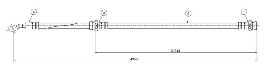 FREN HORTUMU ön Skyline R31 86-. | OEM:4621041L10