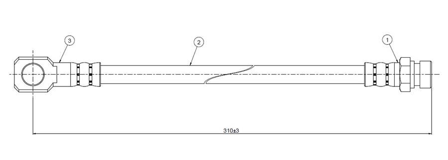 FREN HORTUMU arka MB100 90-96 | OEM:6314280335