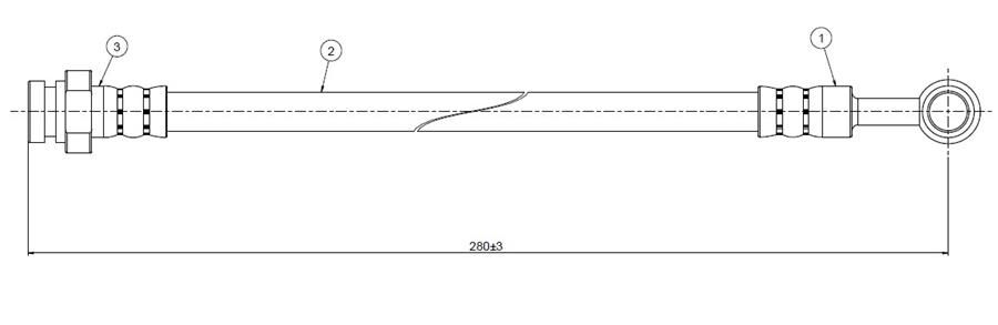 FREN HORTUMU ön SJ413. Samurai 85- | OEM:5154080151