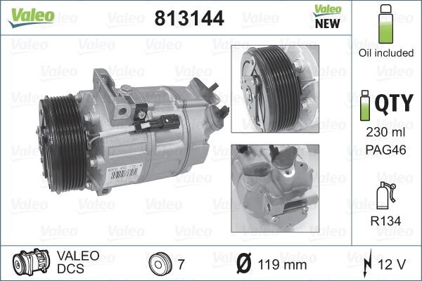 KLİMA KOMPRESÖRÜ TRAFIC 06>>-VIVARO 06>>-LAGUNA II-PRIMASTER 2.0 DCI | OEM:8200454172-95599302-8200577732-2763