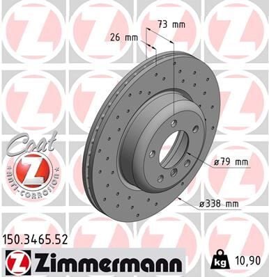 FREN DISKI ON BMW E81 E87 E88 E90 DELİKLİ 986479773-986479E22-DF6609S | OEM:34116778647-34116786392