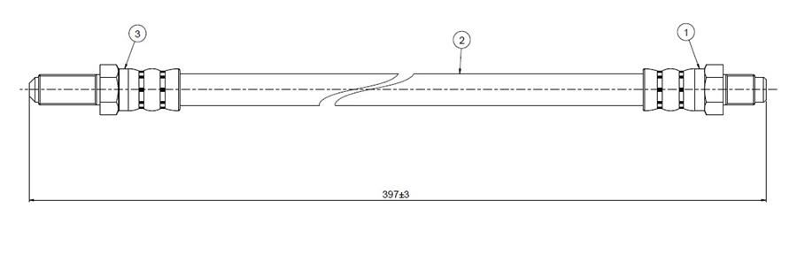 FREN HORTUMU arka SJ413. Samurai LWB 90- | OEM:51580B80130