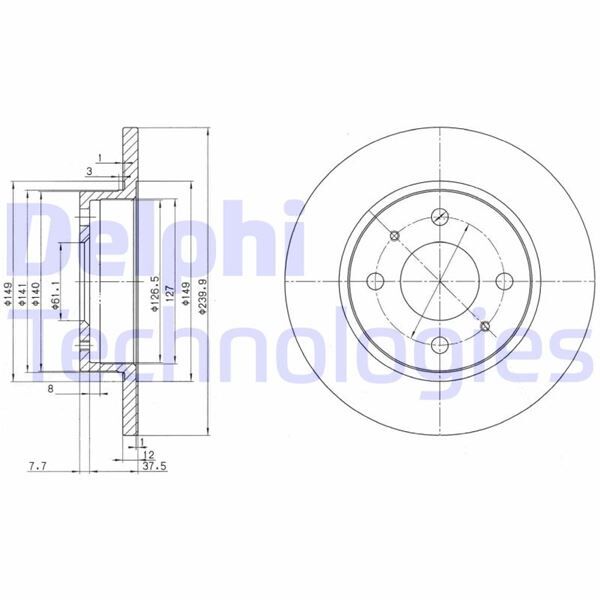 FREN DİSKİ ÇİFTLİ PAKET . DELİKSİZ ÖN NISSAN SUNNY 07/1986 > 1991 | OEM:4020650Y01-4020661A01-4020661A11