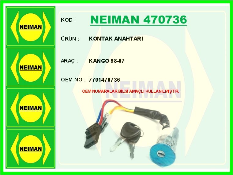 KONTAK ANAHTARI KANGO 98-07 | OEM:7701470736