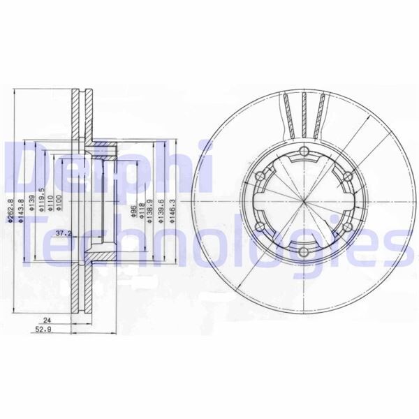 FREN DİSKİ ÇİFTLİ PAKET . DELİKLİ ÖN NISSAN CABSTAR E 10/2000 > 05/2001 | OEM:40206F3901