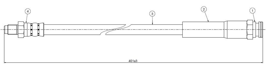 FREN HORTUMU ön 504 pick-up 75-. | OEM:480621-480623-7700676965-7700681960