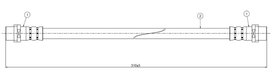 FREN HORTUMU ön A4 94 | OEM:8D0611707