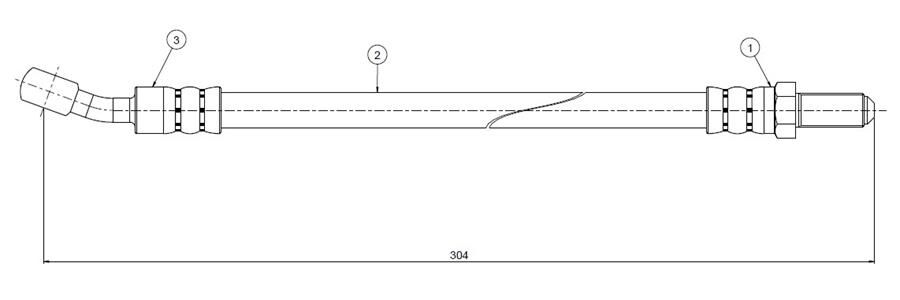 FREN HORTUMU ön SJ410. Santana 4x4 89-91 | OEM:51540C80150