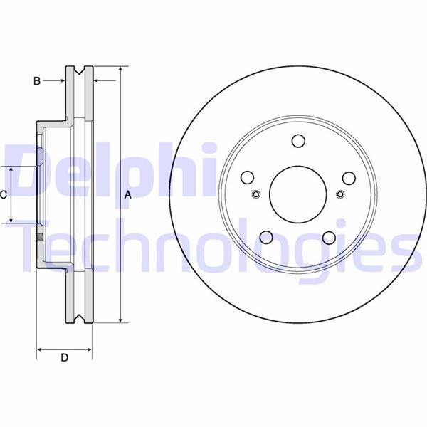 FREN DİSKİ ÇİFTLİ PAKET - BOYALI. DELİKLİ ÖN TOYOTA HI-LUX 11/2008 > 03/2012 | OEM:435120K120-435120K130