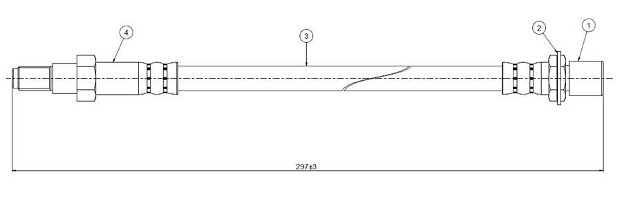 FREN HORTUMU ön Tercel AL20-25 82-88 | OEM:9094702437