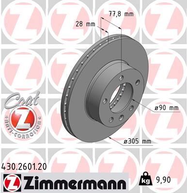 ÖN FREN AYNASI OPEL MOVANO 98> RENAULT MASTER I-II 98> 2.5-2.8 DTI 305.5x28 5 DELİK HAVALI | OEM:4403038-7700314064-4020600QAD