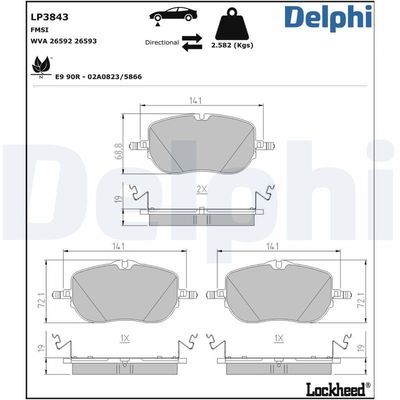 FREN BALATASI ON MERCEDES C-CLASS W206 22> | OEM:A0004200004