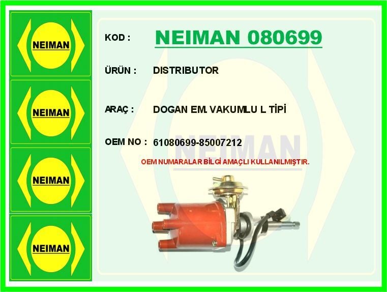 DISTRIBUTOR DOGAN EM.VAKUMLU L TİPİ | OEM:61080699-85007212