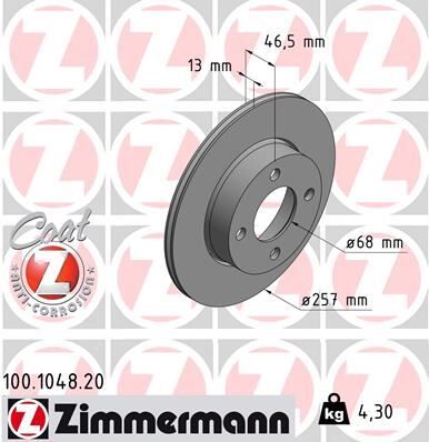 FREN DİSKİ ÖN SAĞ-SOL AUDI 80 B3 80>91 AUDI 90 B3 87>92 AUDI 100 C2 77> | OEM:431615301-443615301