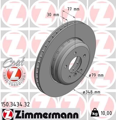 FREN DİSKİ. ÖN. 348 /30-28.4 MM . HAVA KANALLI. KAPLAMALI. YÜKSEK KARBON ALAŞIMLI 986479584-98647900000000000000-DF6625S | OEM:34116763824