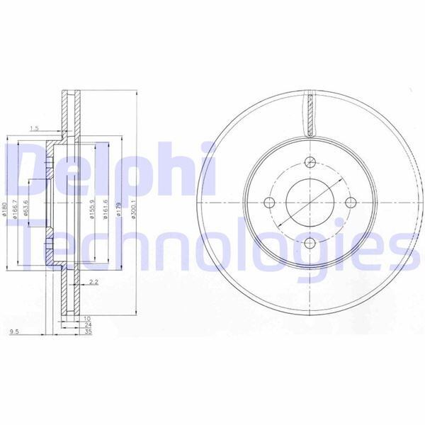 FREN DİSKİ ÇİFTLİ PAKET . DELİKLİ ÖN FORD FOCUS 01/2002 > 04/2005 | OEM:4328921-4410264
