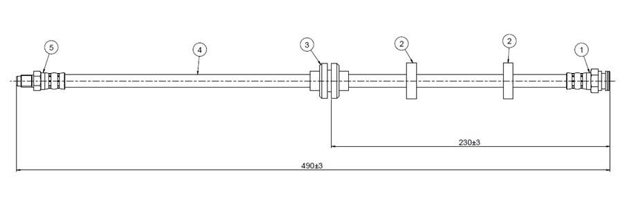 FREN HORTUMU ön PALIO. PALIO WEEKEND. ALBEA 96-.. | OEM:46448474