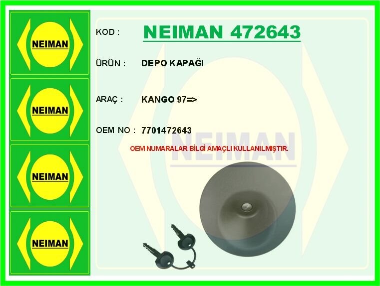 DEPO KAPAĞI KANGO 97 > | OEM:7701472643