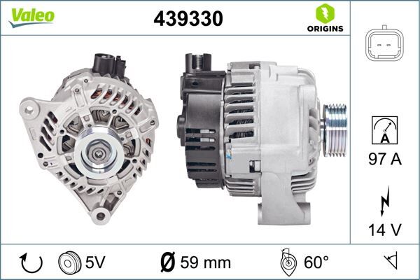 ALTERNATÖR 97A P106-P306 TÜM MOD -PARTNER-BERLINGO 1.4-1.6-SAXO | OEM:5705.6W-5705.5Z-5705.6X-5705.GL
