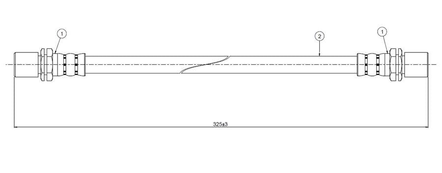 FREN HORTUMU arka Tercel AL20 1.3 82-85 | OEM:9695033205