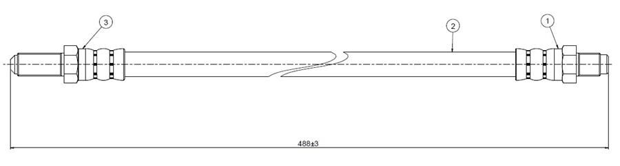 FREN HORTUMU arka Orion 90- | OEM:6828211