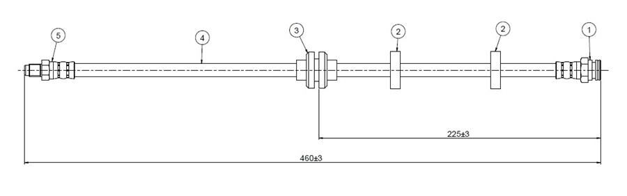 FREN HORTUMU arka 156 97-. . | OEM:46556045/51700558