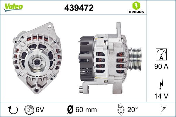 ALTERNATÖR 14V 90AH DUCATO 2.3-2.8 JTD-JUMPER 2.8 HDİ 02-06 F28TDCR KLİMASIZ | OEM:504033459-5705AK