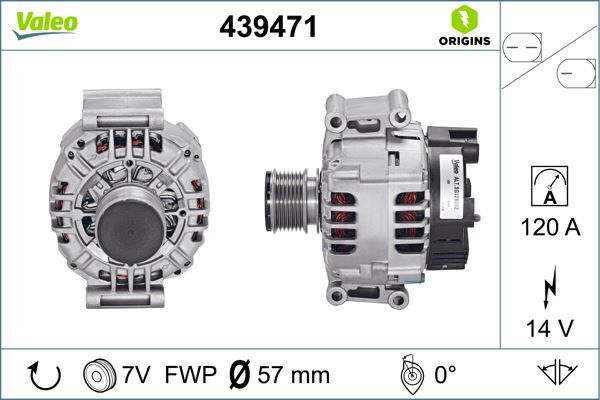ALTERNATOR 14V 120A MERCEDES W203 S203 CL203 C209 A209 W211 R171 | OEM:A2711540902