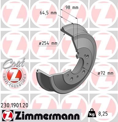 ARKA FREN KAMPANASI DUCATO-BOXER-JUMPER 82-06 10Q-14Q-18Q 254x98 | OEM:1313675080-4247.22-4449694