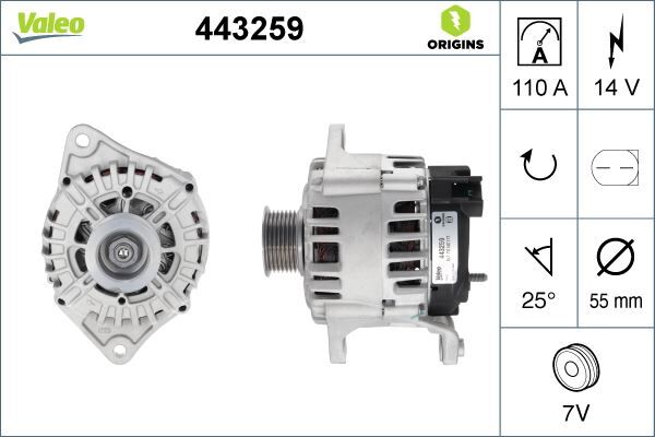 ALTERNATÖR 14V 110A FIAT DUCATO 01> IVECO DAILY 01> 2.3JTD | OEM:504009977-504385133
