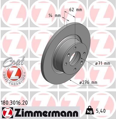 ARKA FREN AYNASI C5 2.2 HDI-2.0 HDI-1.8 16V-3.0 V6-2.0 16V HPI-2.0 16V 01> 276x14x4DLxHAVALI | OEM:4246.W4-1618861680