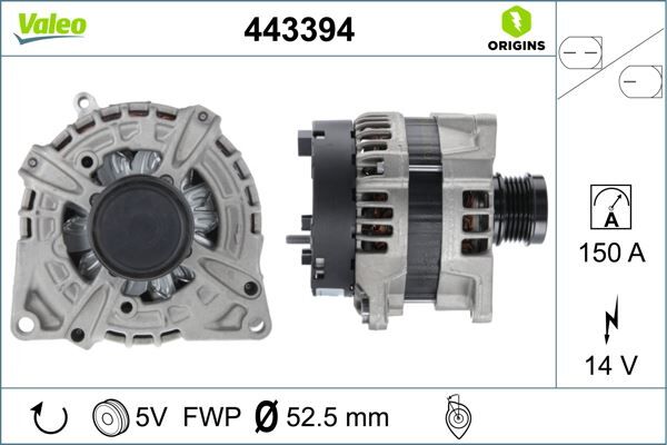 ALTERNATOR 14V 150A MERCEDES W176 W246 C117 X156 | OEM:A0009061903