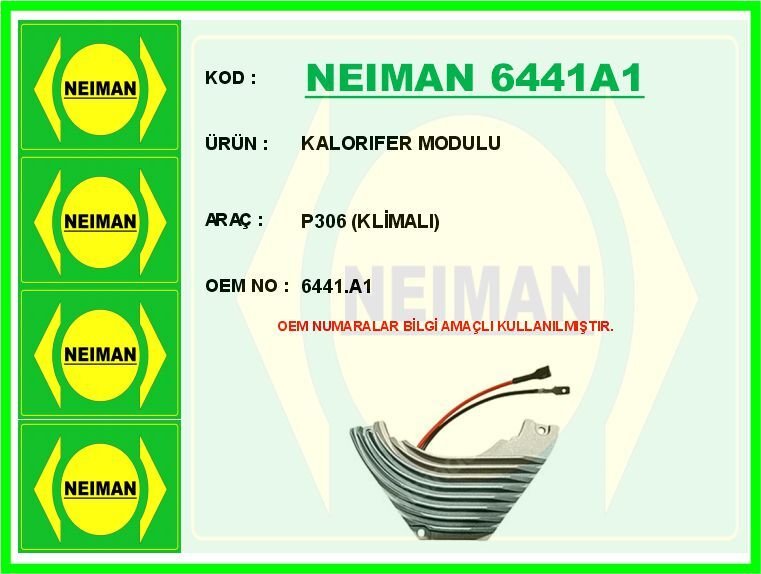 KALORIFER MODULU P306 KLİMALI | OEM:6441.A1