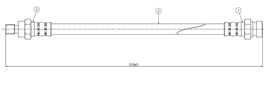 FREN HORTUMU ön 4 Furgonette 76-82 | OEM:7701365330-7701582523-84140390