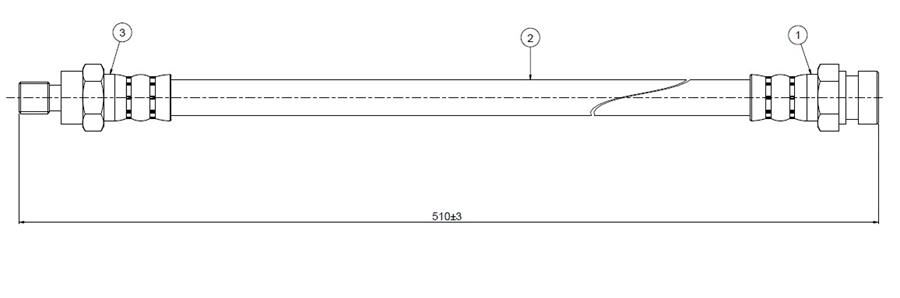 FREN HORTUMU ön 4 Furgonette 76-82 | OEM:7701365330-7701582523-84140390