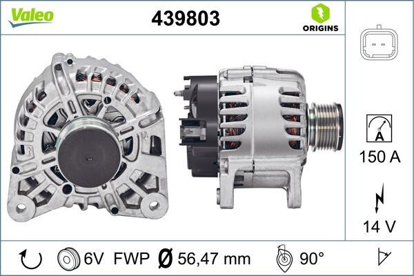 ALTERNATÖR 14V 150A DACIA DUSTER 13>18 DOKKER 12>21 1.5dCi | OEM:231005770R