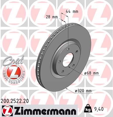 ÖN FREN DİSKİ NISSAN QASHQAI 07>13 JUKE 14>19 RENAULT KOLEOS I 08> 320x28 5 DELİK HAVALI | OEM:40206JY01A-402069828R-40206ET01A