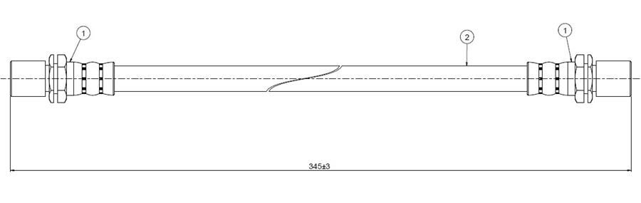 FREN HORTUMU arka Corolla AE82 84-87 | OEM:9695033505