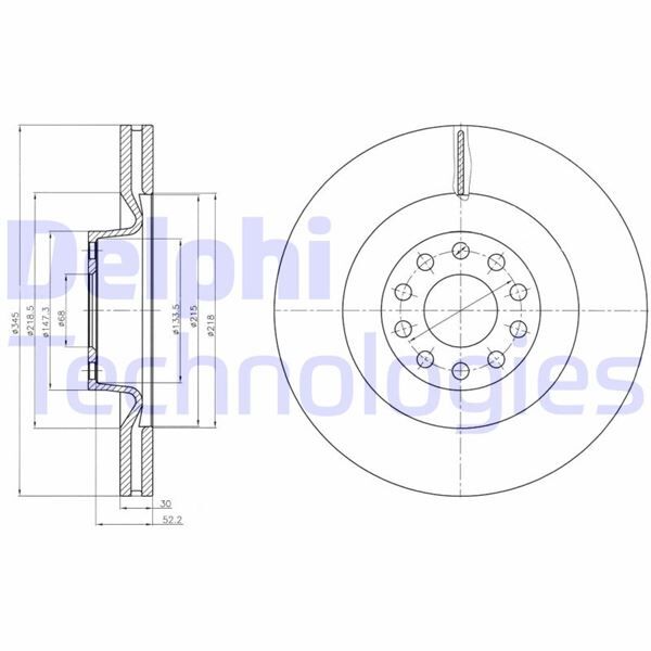 FREN DİSKİ TEKLİ PAKET . DELİKLİ ÖN AUDI S8 1999 > 2003 | OEM:4D0615301B-4D0615301E
