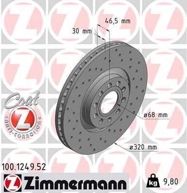 ÖN FREN AYNASI A4-A6 2.0TFSI-2.0TDI-2.7 99 > 321x30x28 / 10 DELİK / HAVALI DELİKLİ 986478985-DF4258S | OEM:8E0615301AD-8D0615301M-8D0615301K