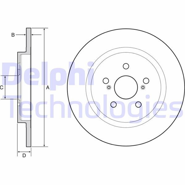 FREN DİSKİ ÇİFTLİ PAKET - BOYALI. DELİKSİZ ARKA LEXUS // TOYOTA; CT 200H // URBAN CRUISER 05/2009 | OEM:4243152160-4243152160