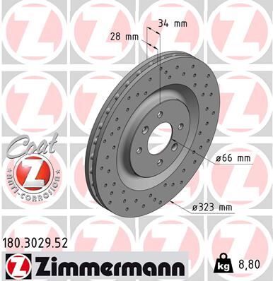 FREN DİSKİ. ÖN. 34 MM / 28-26 MM HAVA KANALLI. YÜKSEK KARBON ALAŞIMLI DELİKLİ 0986479A90 | OEM:4249.L6