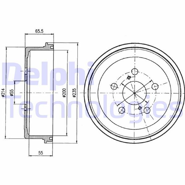 ARKA FREN KAMPANASI TOYOTA CARINA E 2.0L 3S-FE ST191E 92-97 200 mm iç çap | OEM:4243105010-4243120190