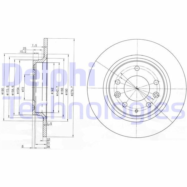FREN DİSKİ ÇİFTLİ PAKET - BOYALI. DELİKSİZ ARKA MAZDA 323. 6. 626. MX-5. PREMACY 06/1998 > 09/2015 | OEM:G25Y26251-GF3Y26251A-GFYY26251
