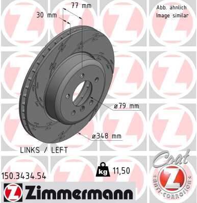 FREN DİSKİ. ÖN. 348 /30-28.4 MM . HAVA KANALLI. KAPLAMALI. YÜKSEK KARBON ALAŞIMLI 986479584-98647900000000000000-DF6625S | OEM:34116763824