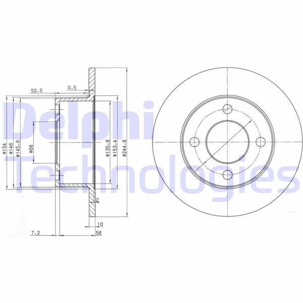 FREN DİSKİ ÇİFTLİ PAKET . DELİKSİZ ARKA AUDI 100 01/1988 > 04/1991 | OEM:443615601E