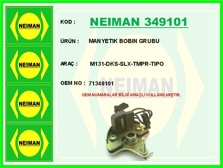 MANYETIK BOBIN GRUBU M131-DKS-SLX-TMPR-TIPO | OEM:71349101