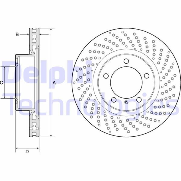 FREN DİSKİ ÇİFTLİ PAKET - BOYALI. DELİKLİ ÖN PORSCHE 911. BOXSTER. CAYMAN 06/2008 > | OEM:99735140200-99735140201